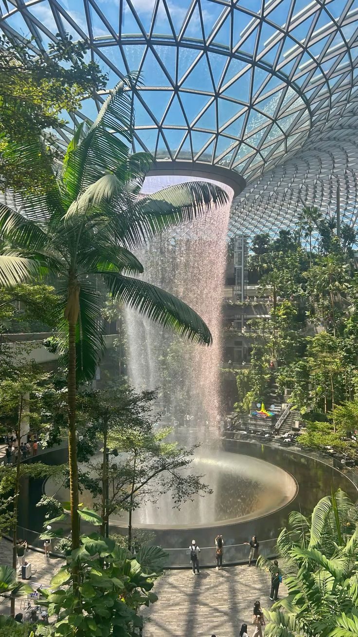 Jewel waterfall at Changi, Singapore