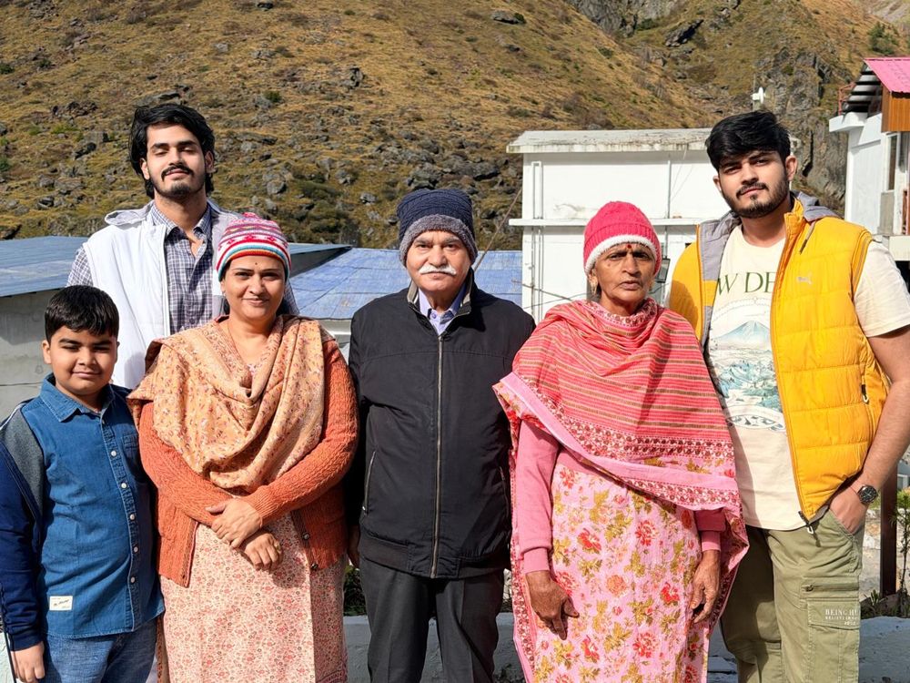 Three generations of a family in the Badrinath valley