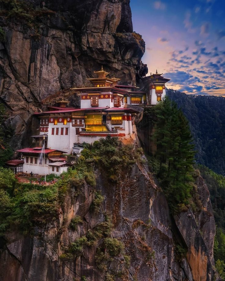 Tiger's Nest monastery on a cliff, Bhutan