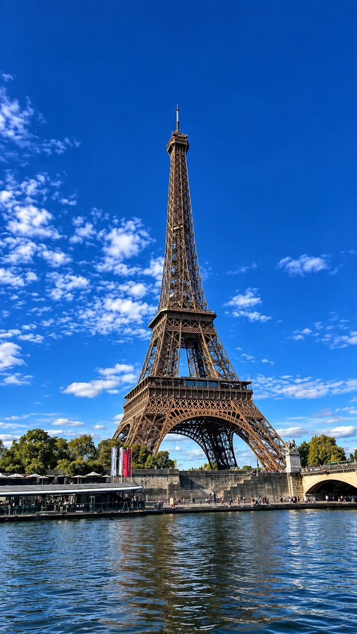 Eiffel Tower over the Seine, Paris